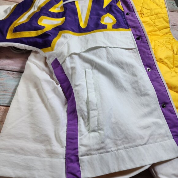 Nike Ambush LA Lakers Womens Small Oversized Hooded Jacket Purple Gold - Picture 11 of 14